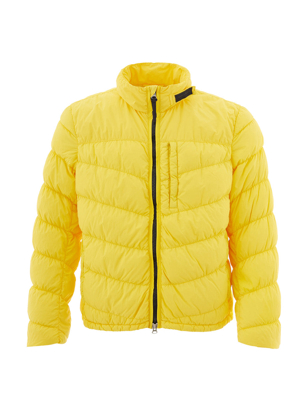 Gelbe Steppjacke