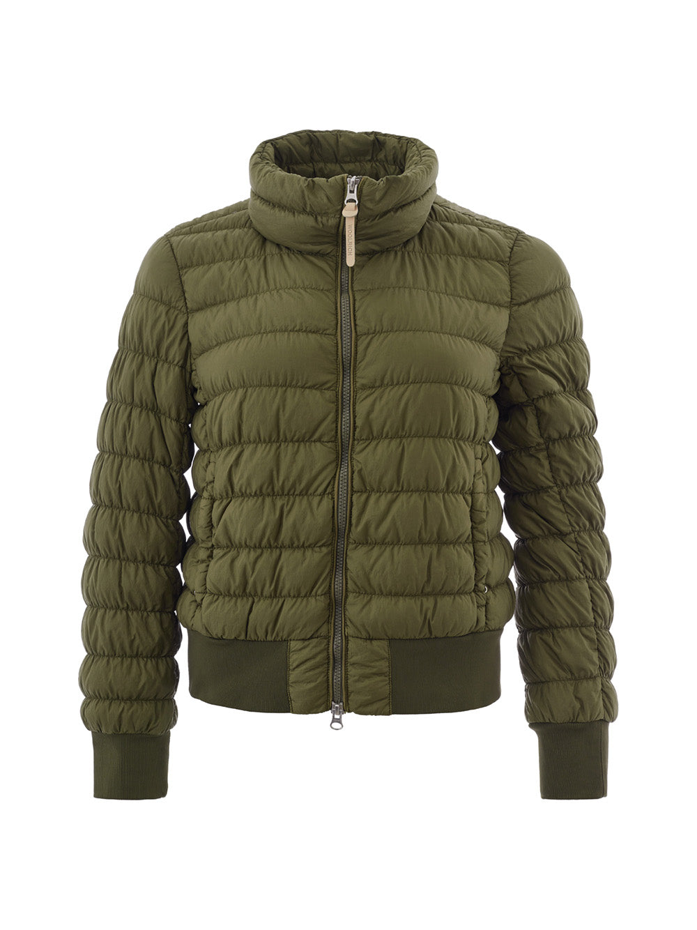 Grüne gesteppte Bomberjacke