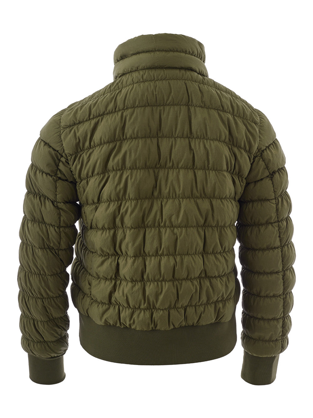 Grüne gesteppte Bomberjacke