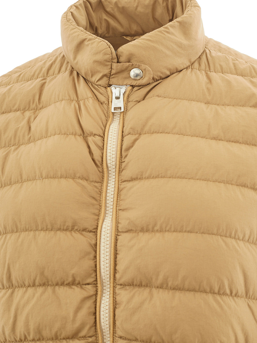 Dunkelbeige Leichte Steppjacke