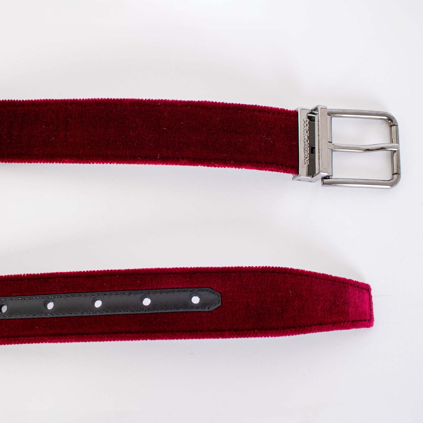 Dolce & Gabbana roter Samtgürtel