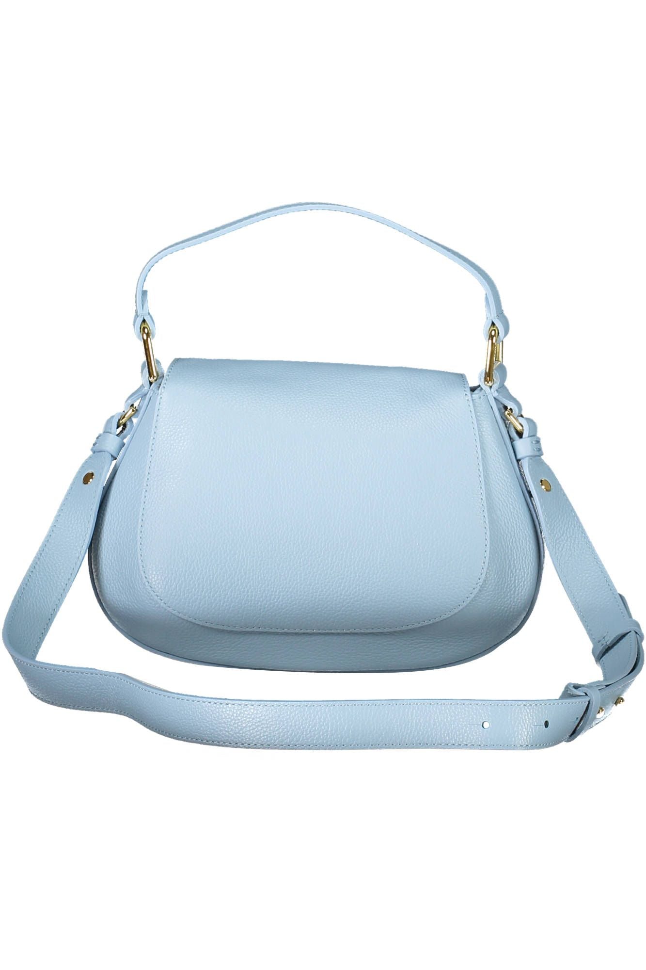 Hellblaue Lederhandtasche