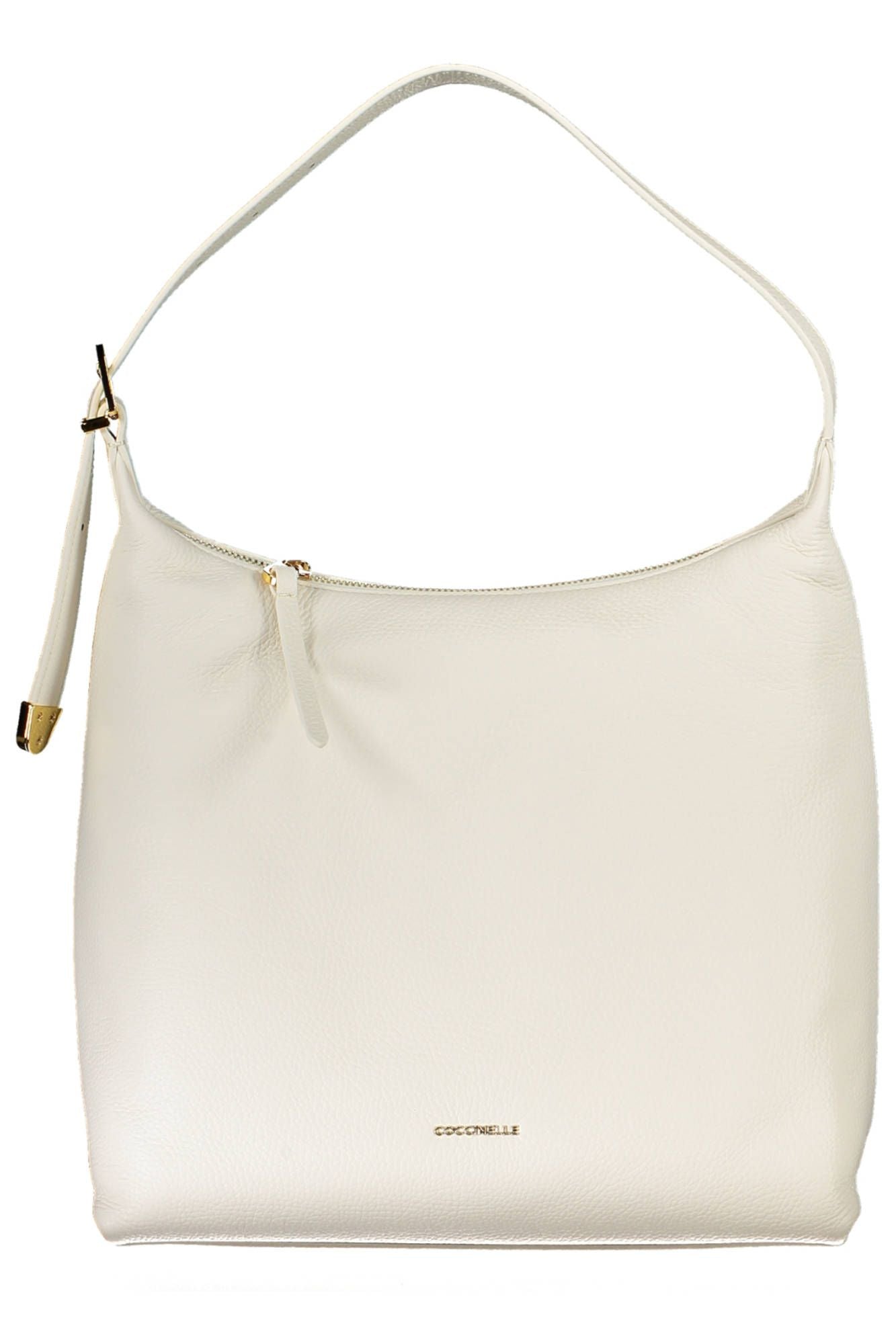Weiße Lederhandtasche