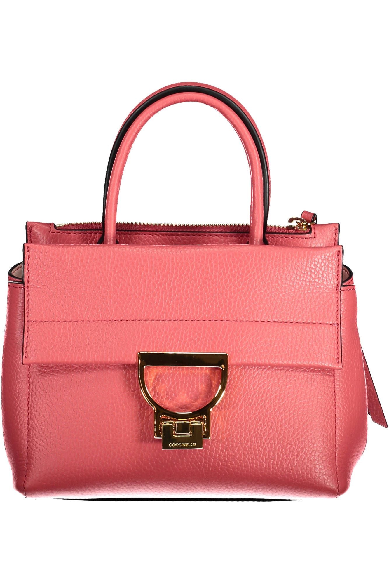 Rosa Lederhandtasche