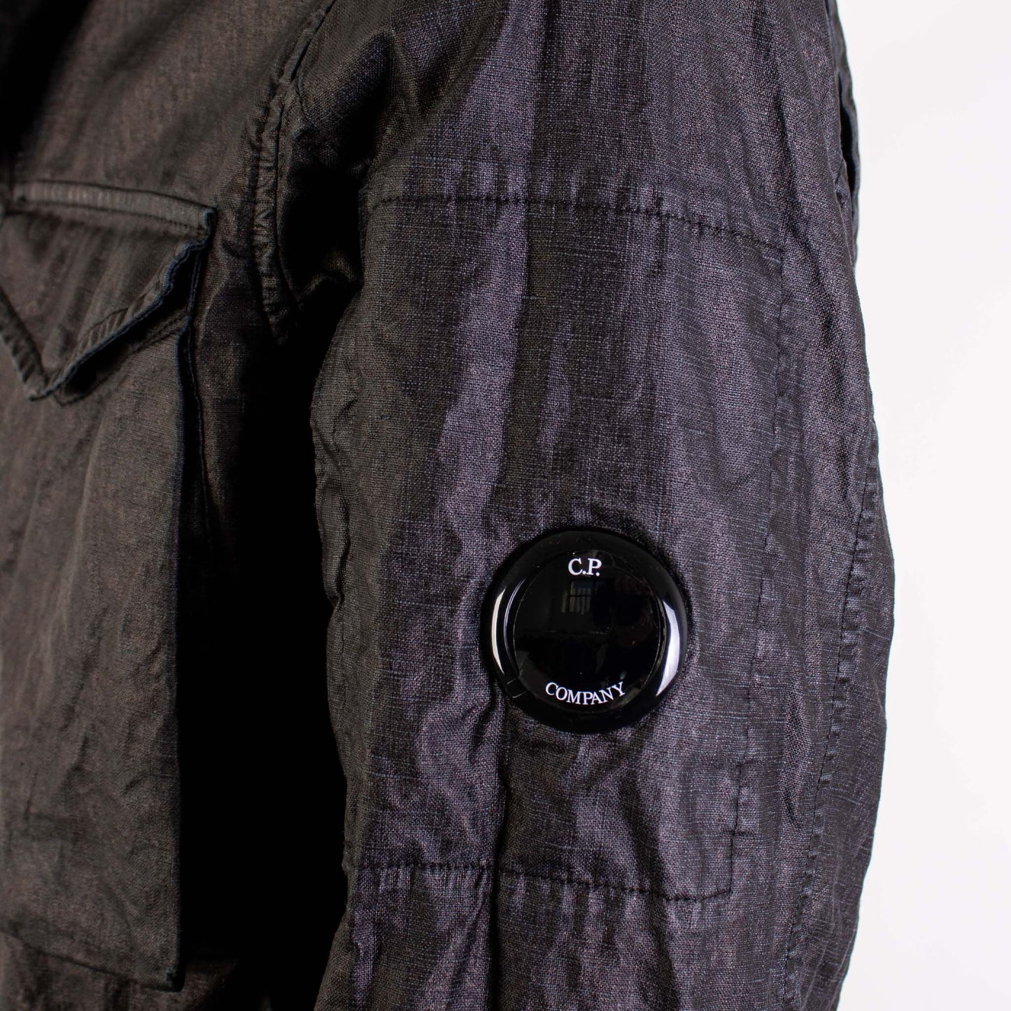 Wachs-Effekt Schwarz C.P. Company Jacke