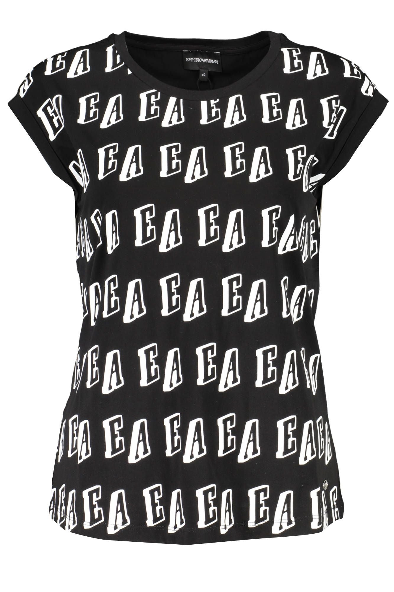 Schwarze Baumwolle Tops & T-Shirt