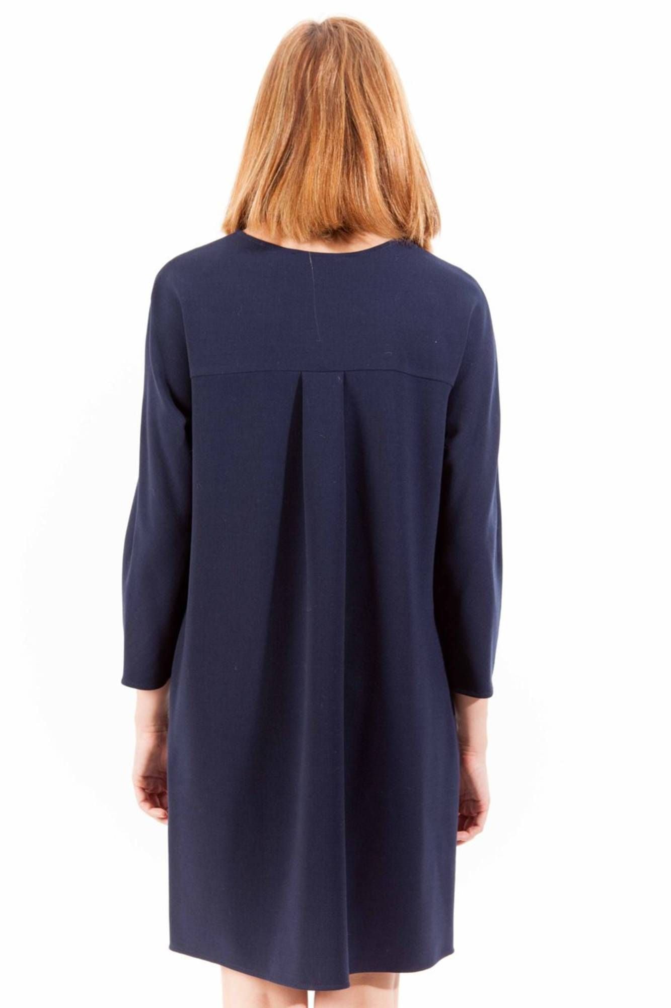 Blaues Polyesterkleid