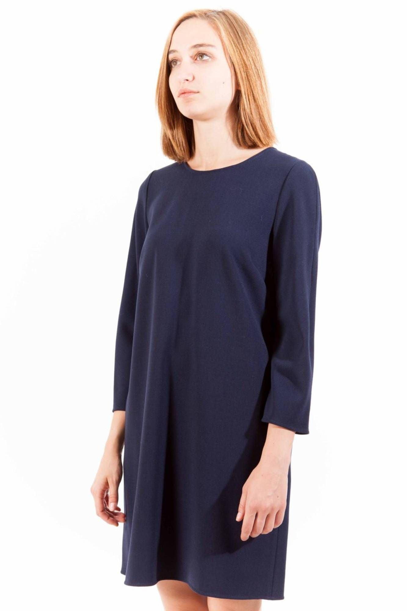 Blaues Polyesterkleid
