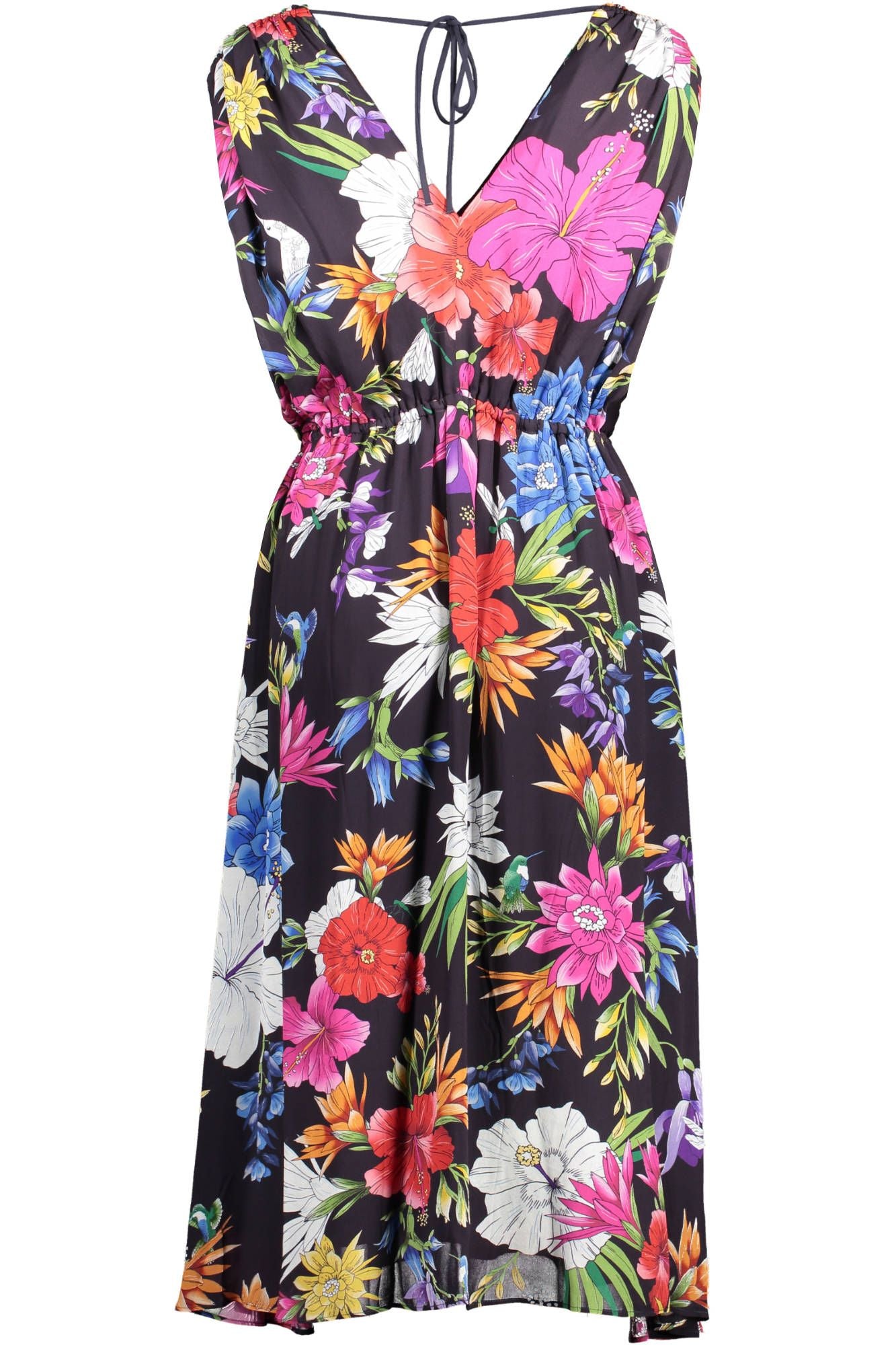 Blaues Viskosekleid