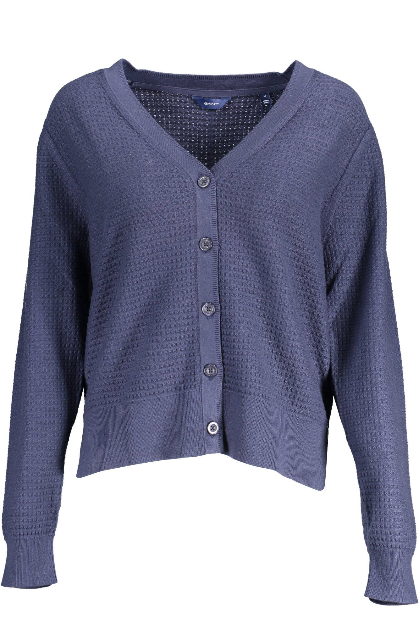 Blauer Baumwollpullover