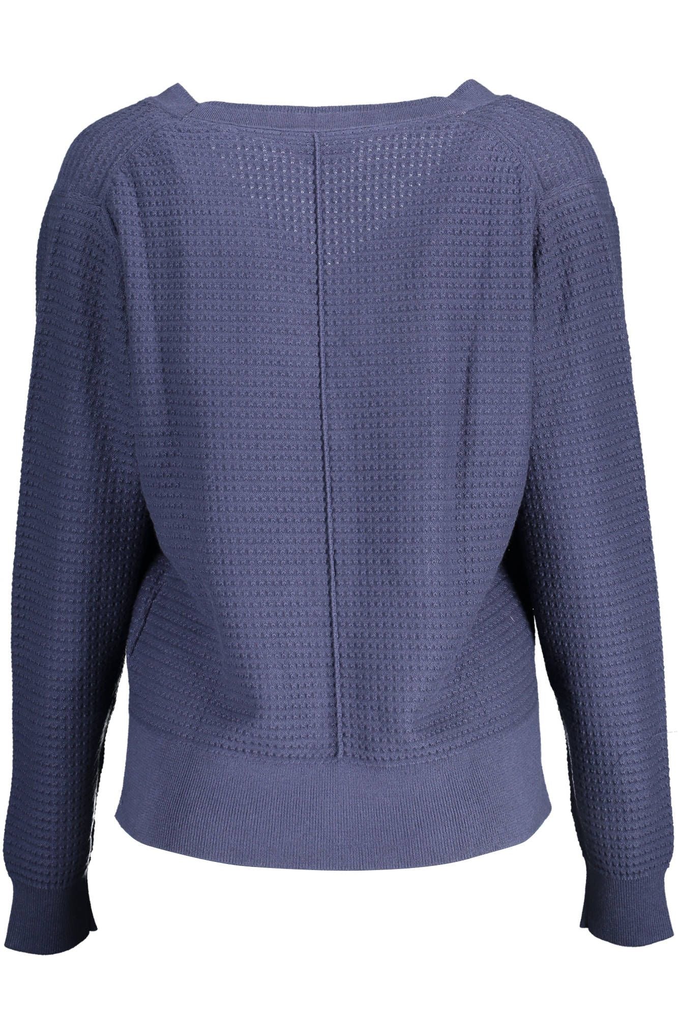 Blauer Baumwollpullover