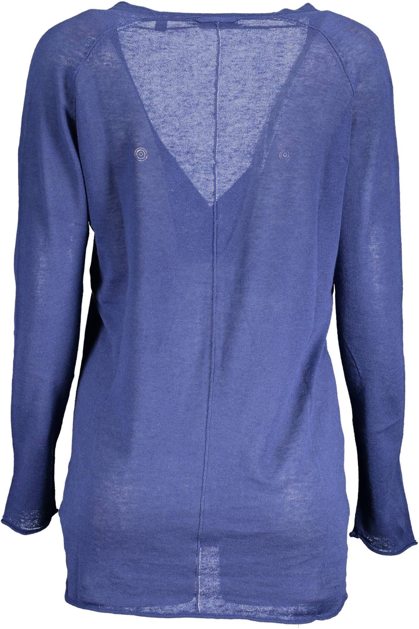 Blauer Baumwollpullover