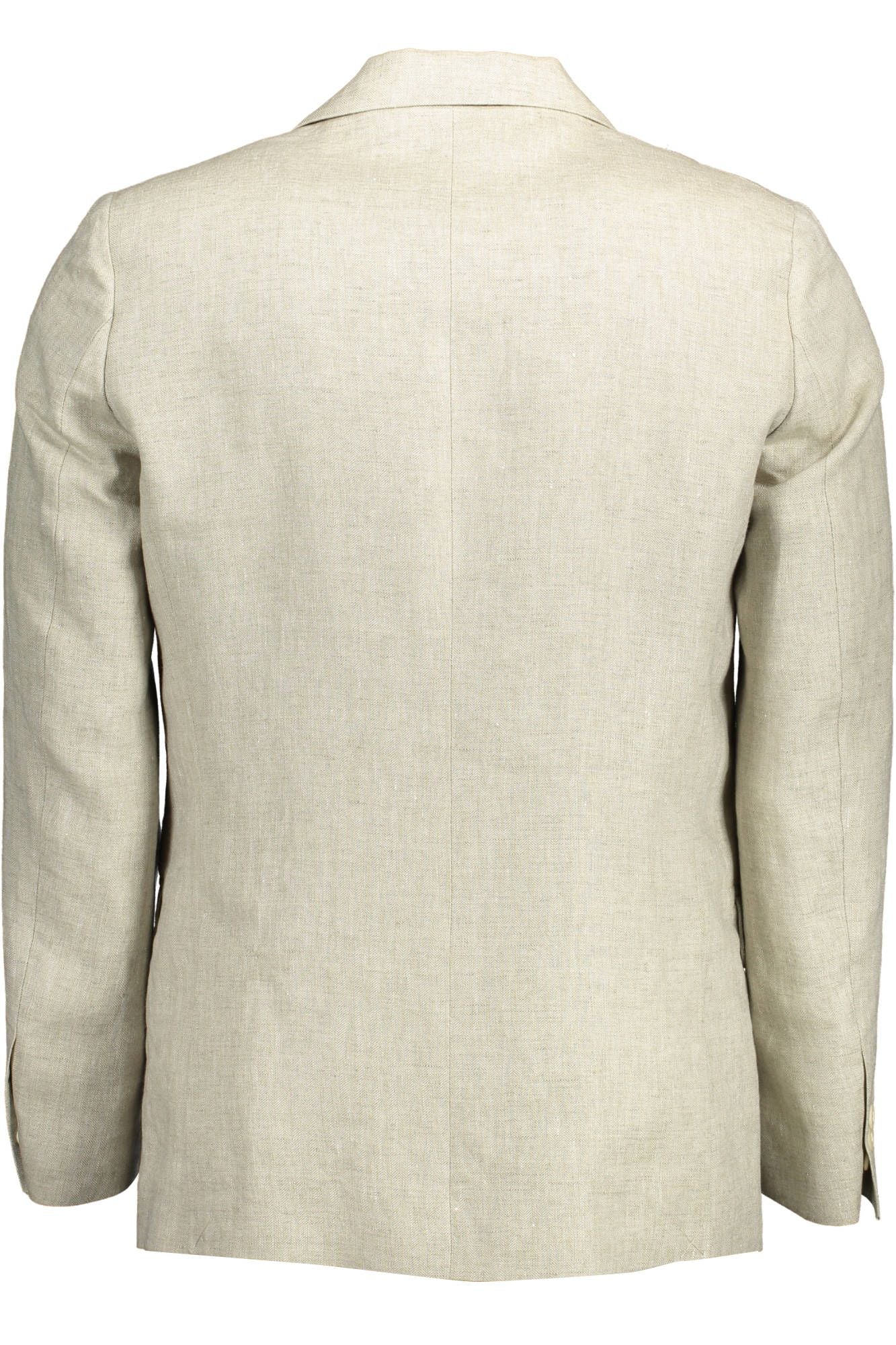 Beige Leinenjacke