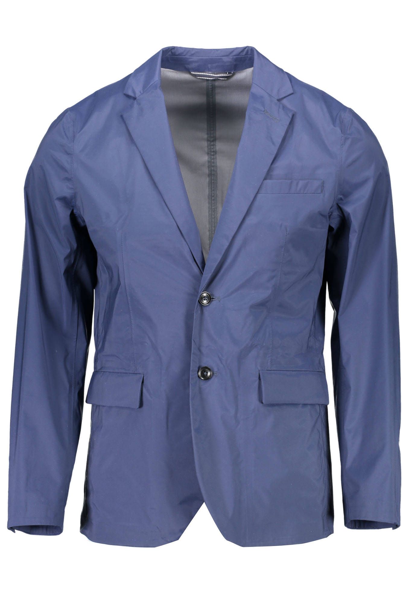 Blaue Nylonjacke