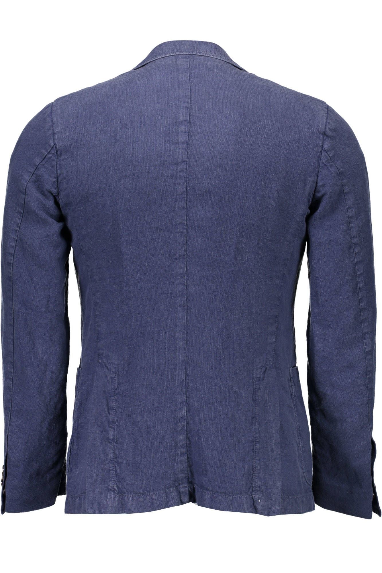 Blaue Leinenjacke