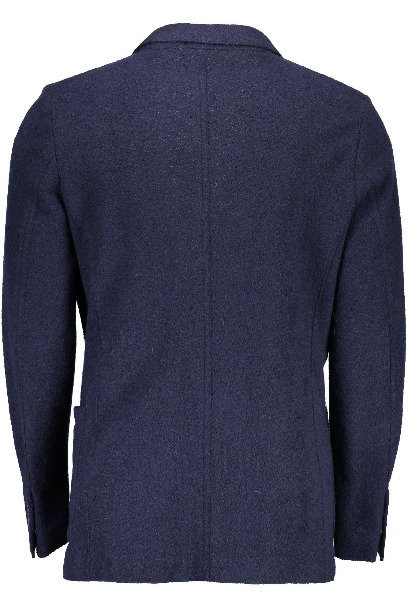 Blaue Wolljacke