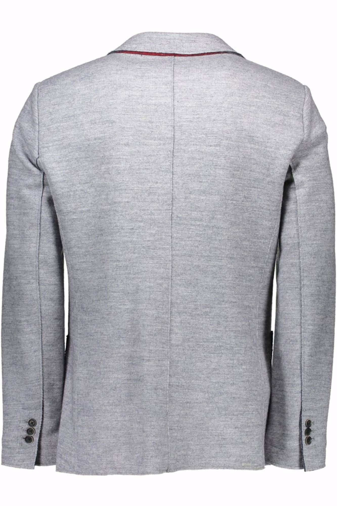 Graue Polyester-Jacke