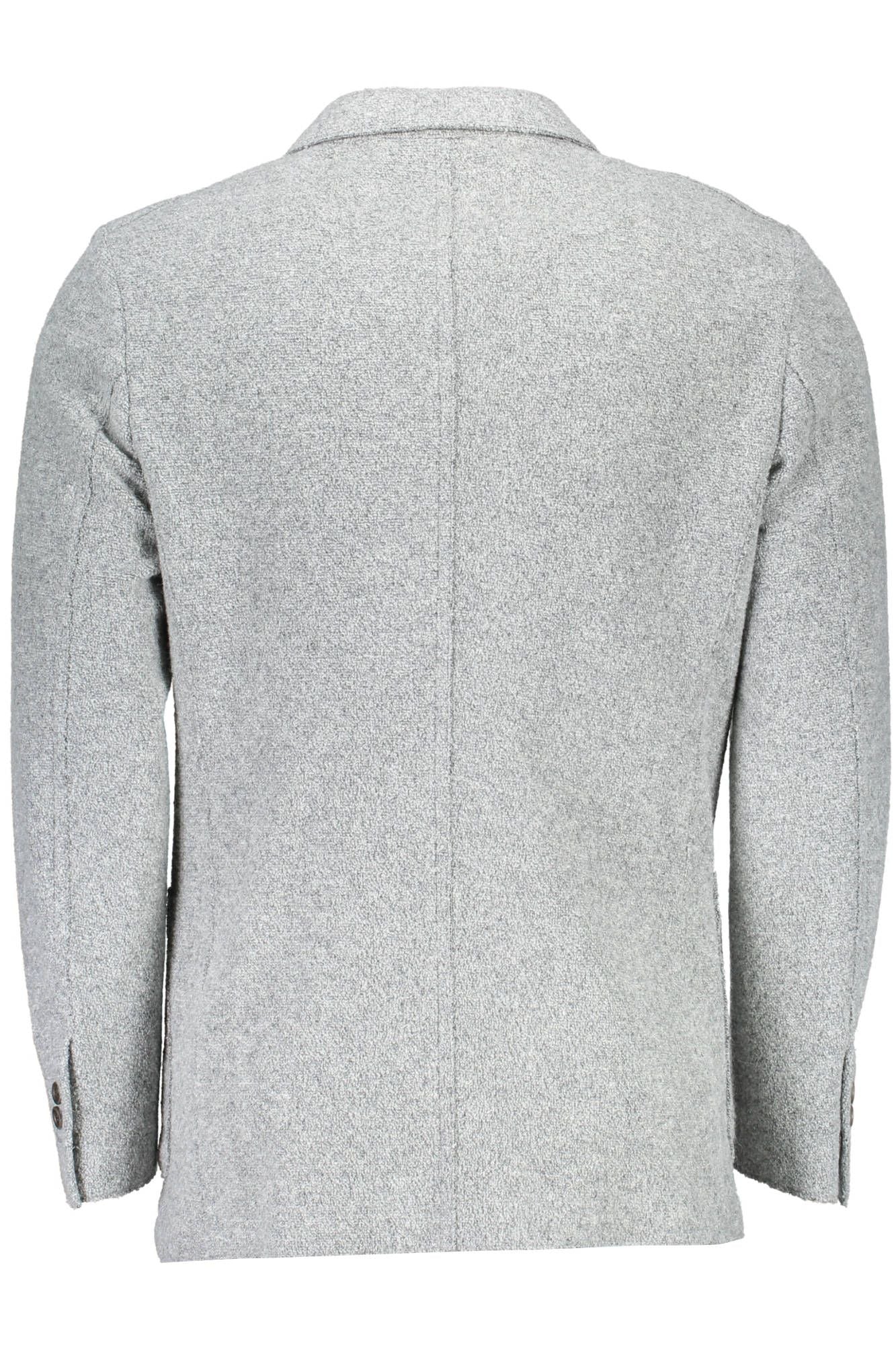 Graue Polyester-Jacke