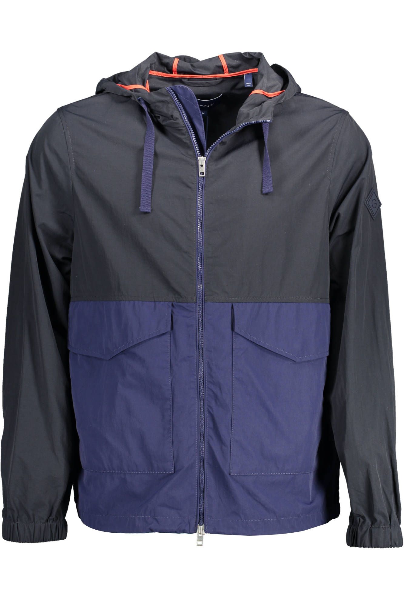 Blaue Polyamid-Jacke