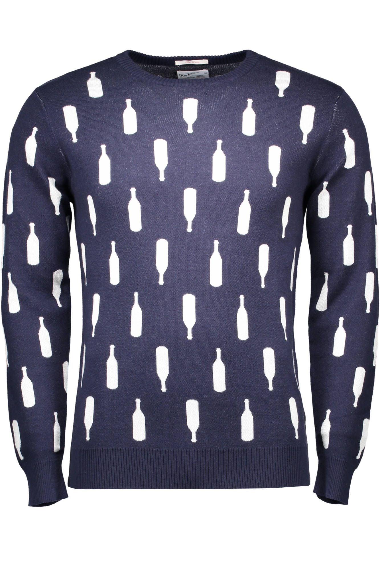 Blauer Baumwollpullover