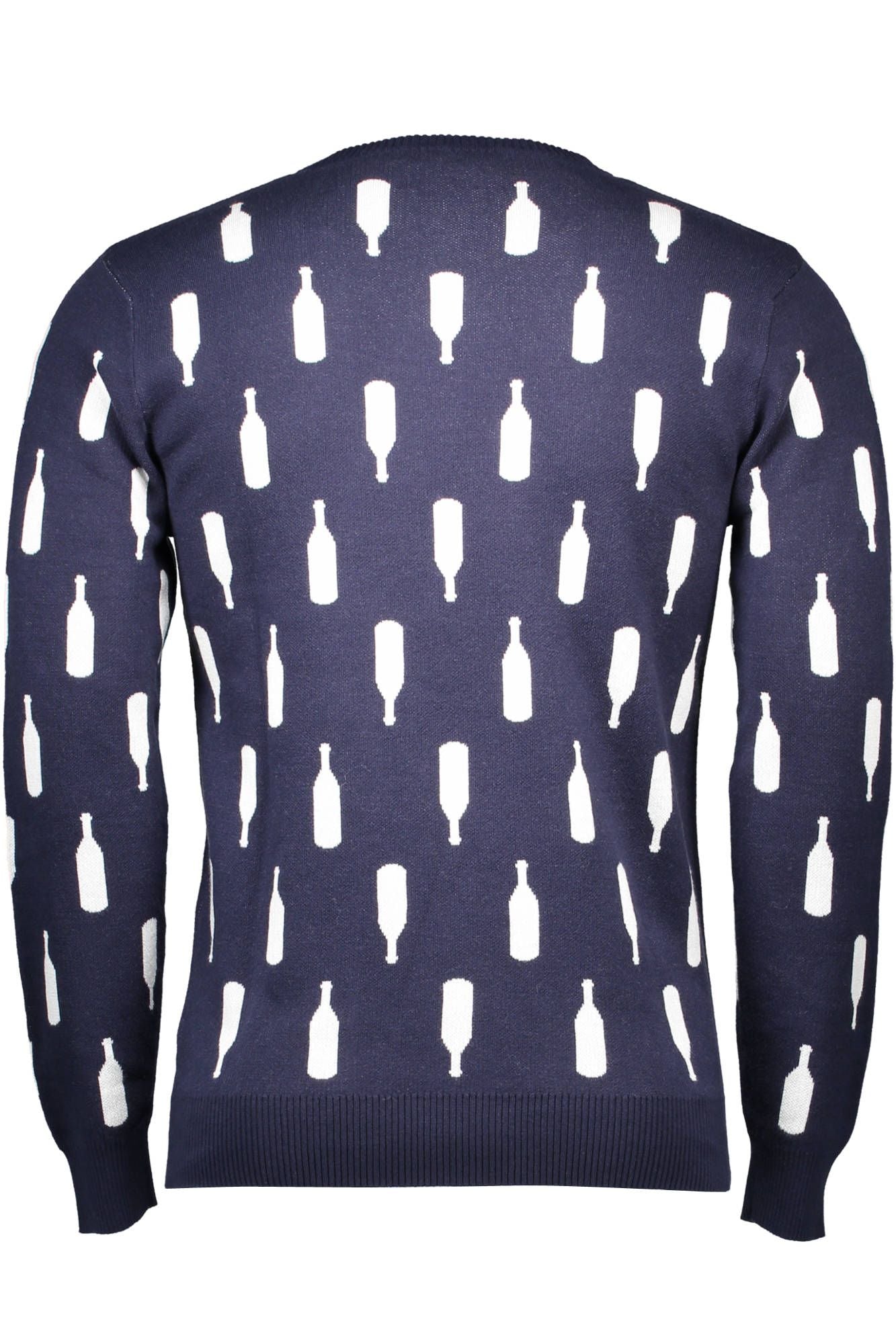 Blauer Baumwollpullover
