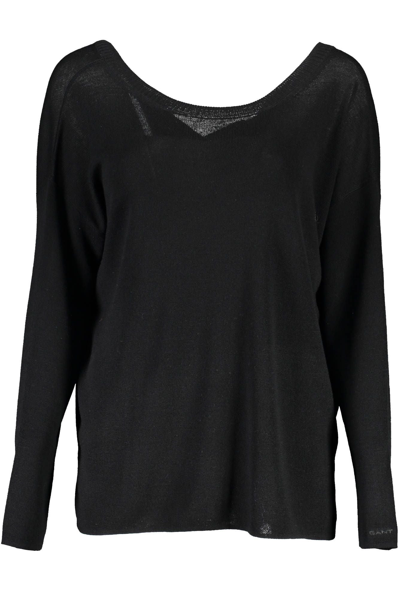 Schwarzer Wollpullover