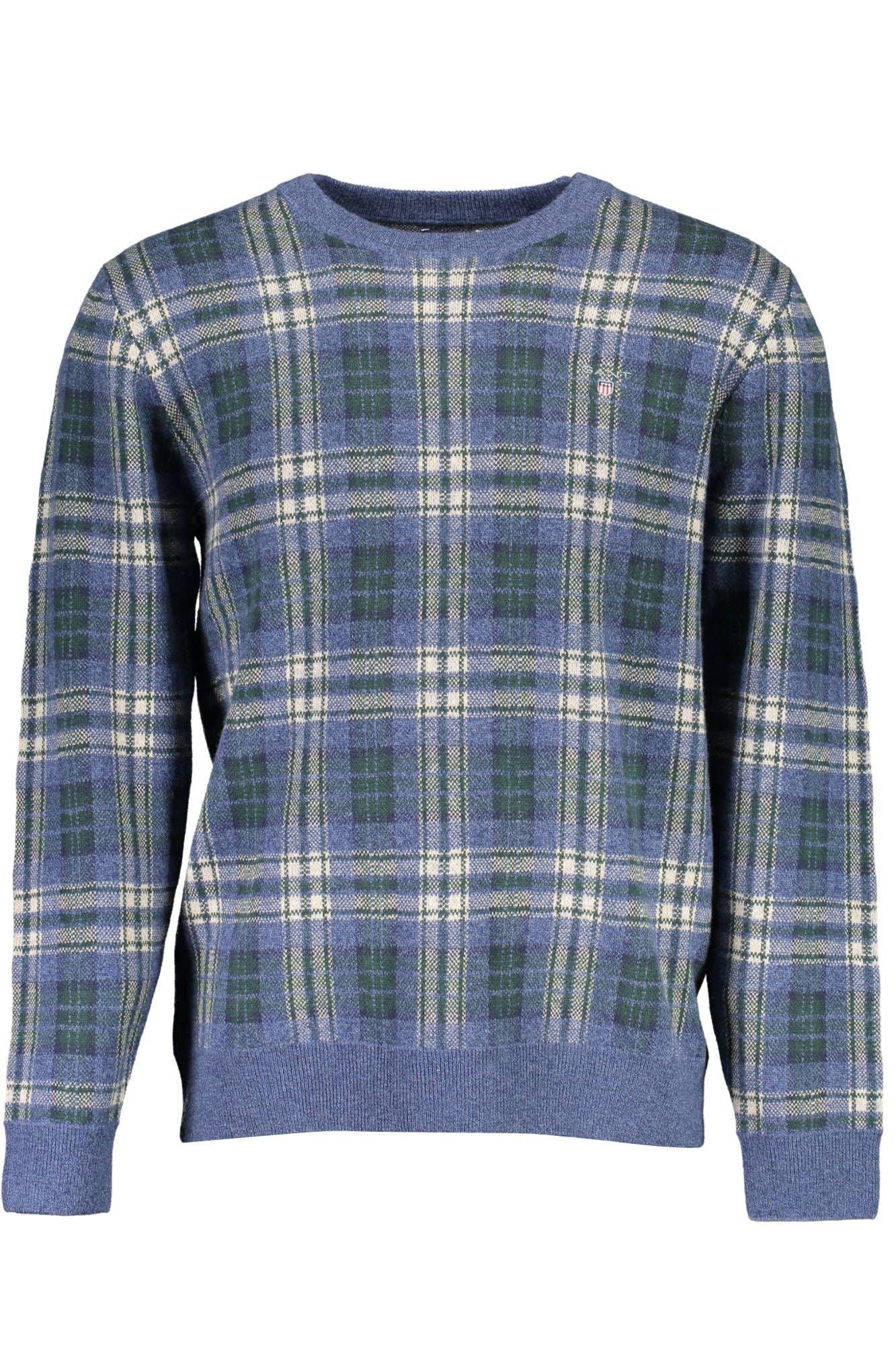 Blauer Baumwollpullover
