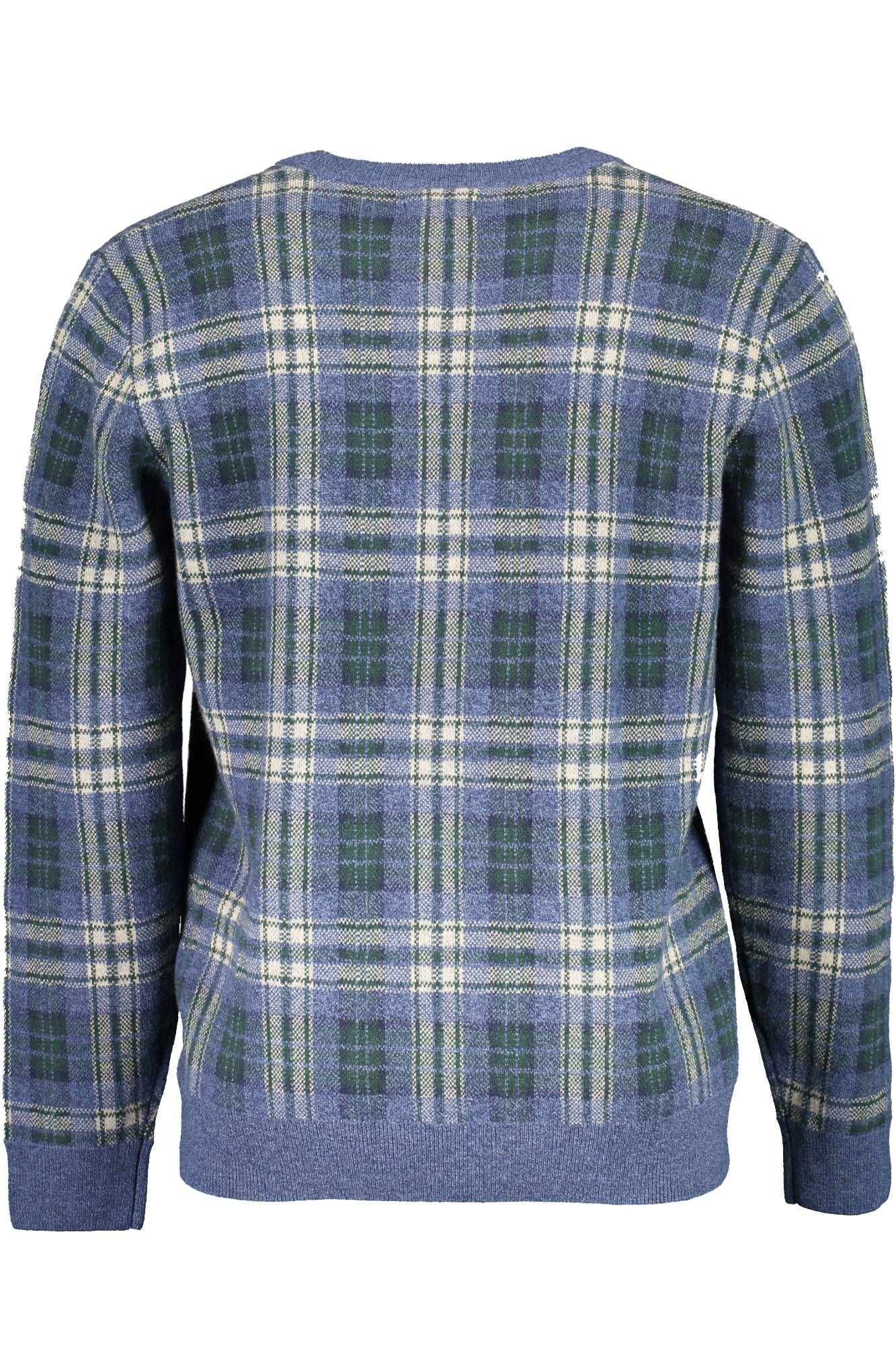 Blauer Baumwollpullover