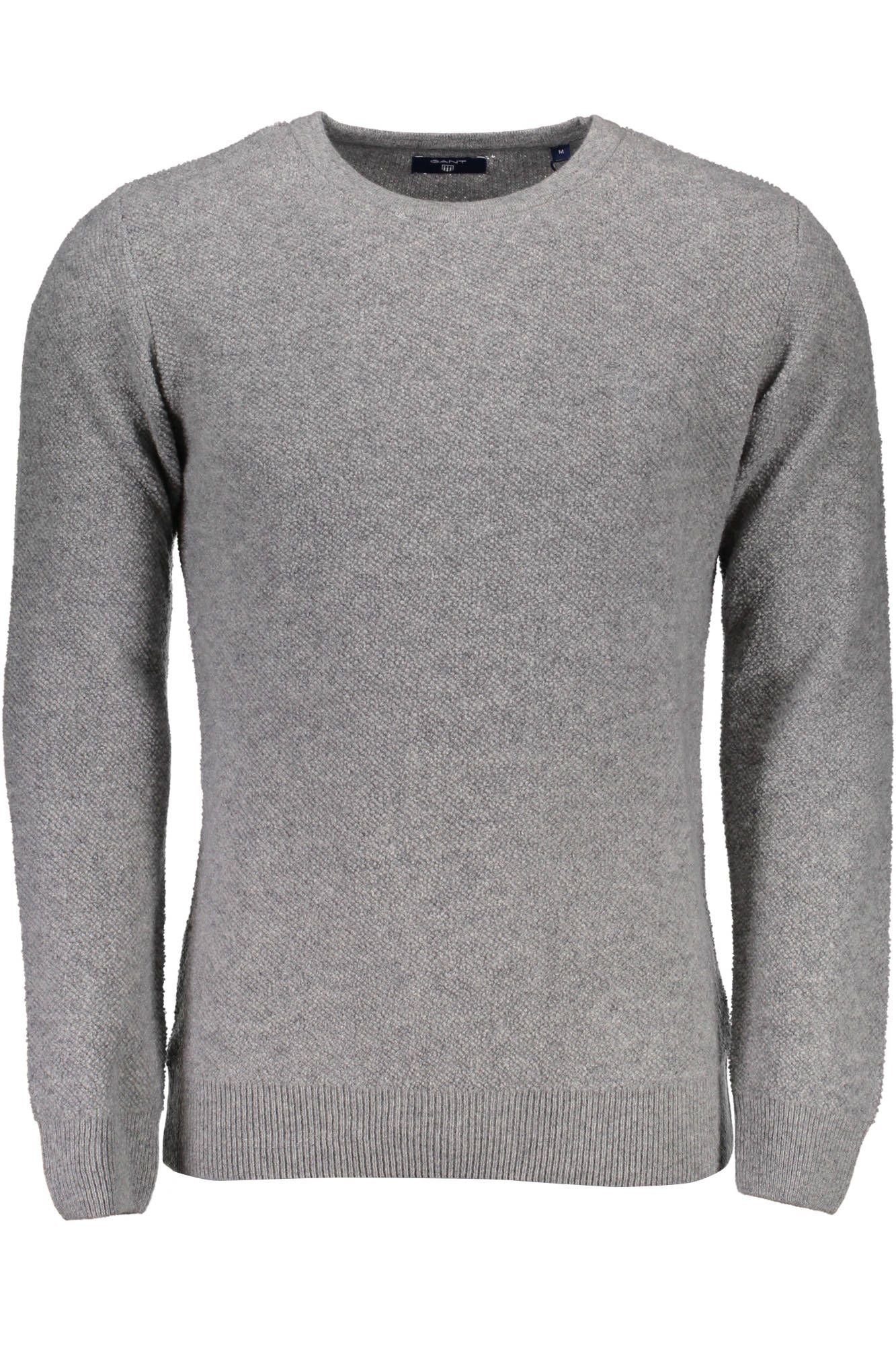 Grauer Pullover aus Wolle