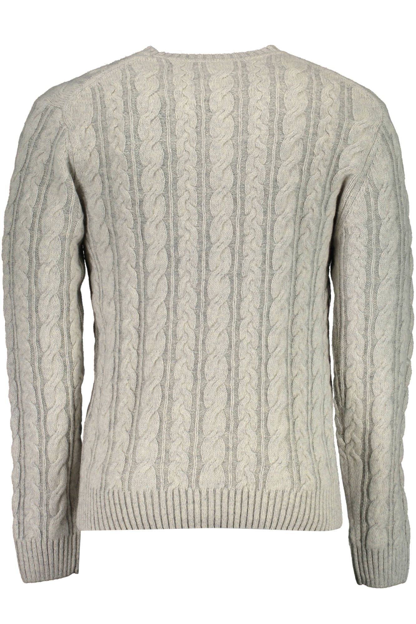 Grauer Pullover aus Wolle