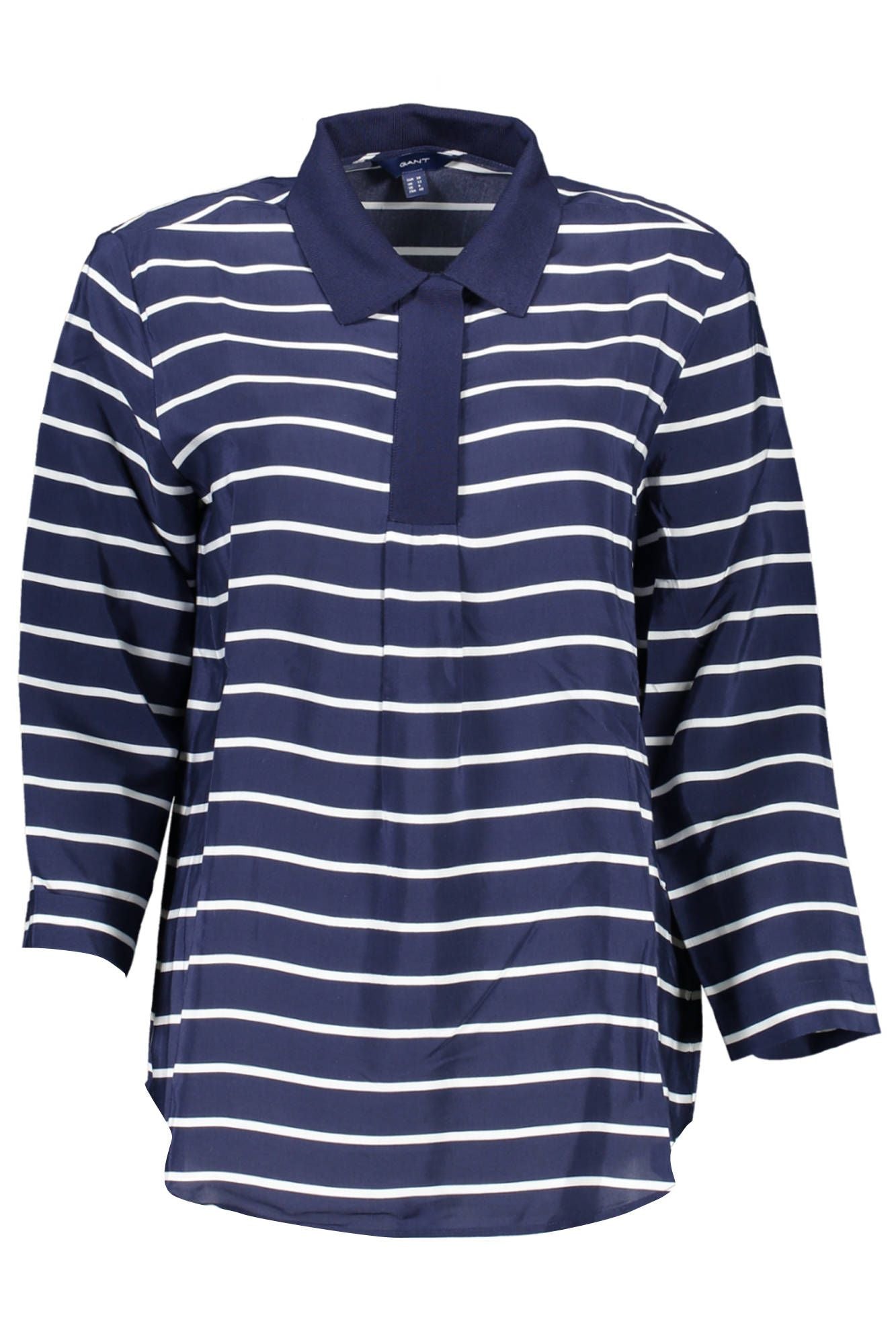 Blaues Viskose-Poloshirt