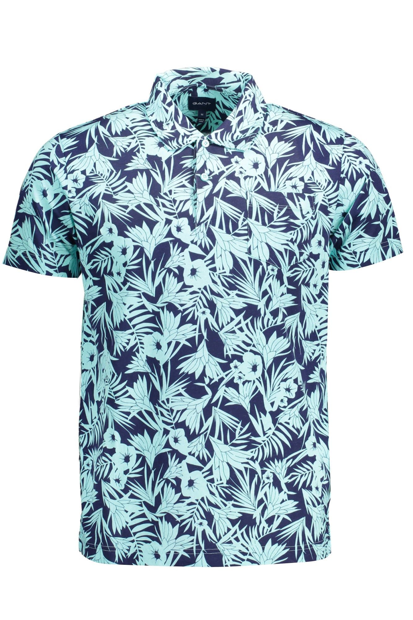Hellblaues Baumwoll-Poloshirt
