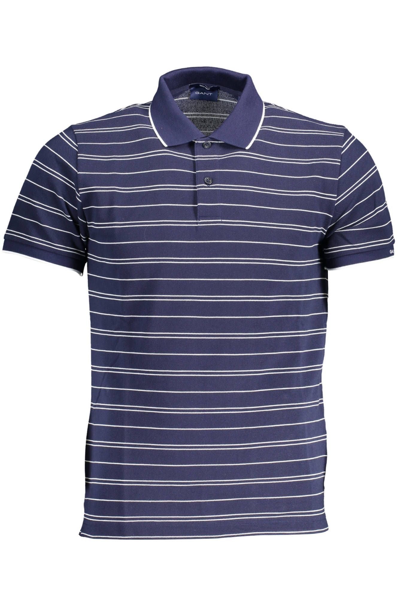 Blaues Baumwoll-Poloshirt