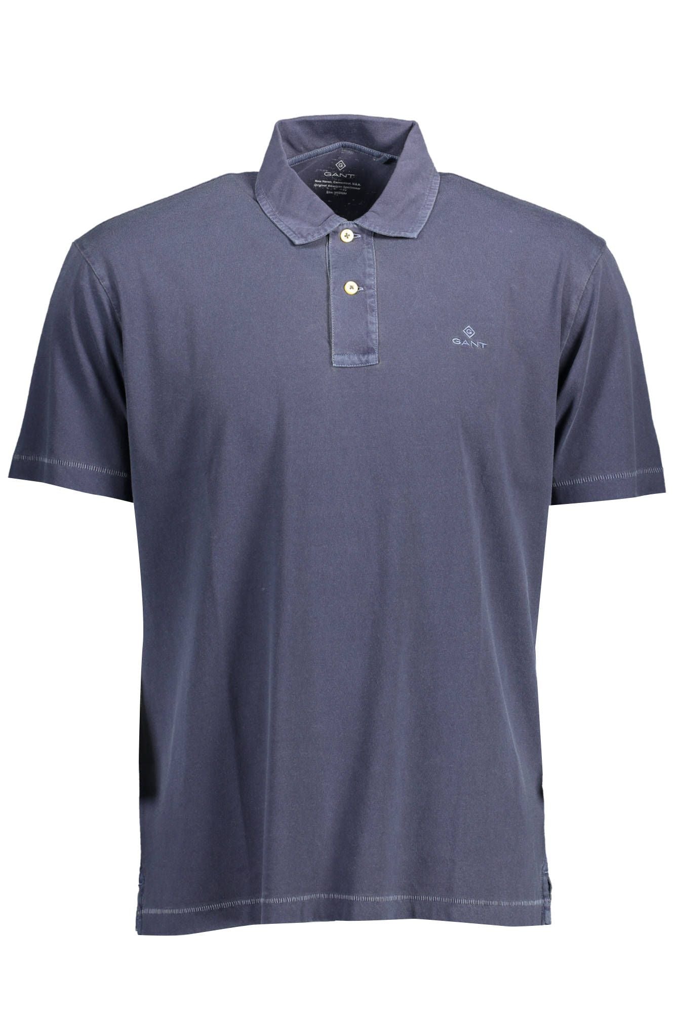 Blaues Baumwoll-Poloshirt