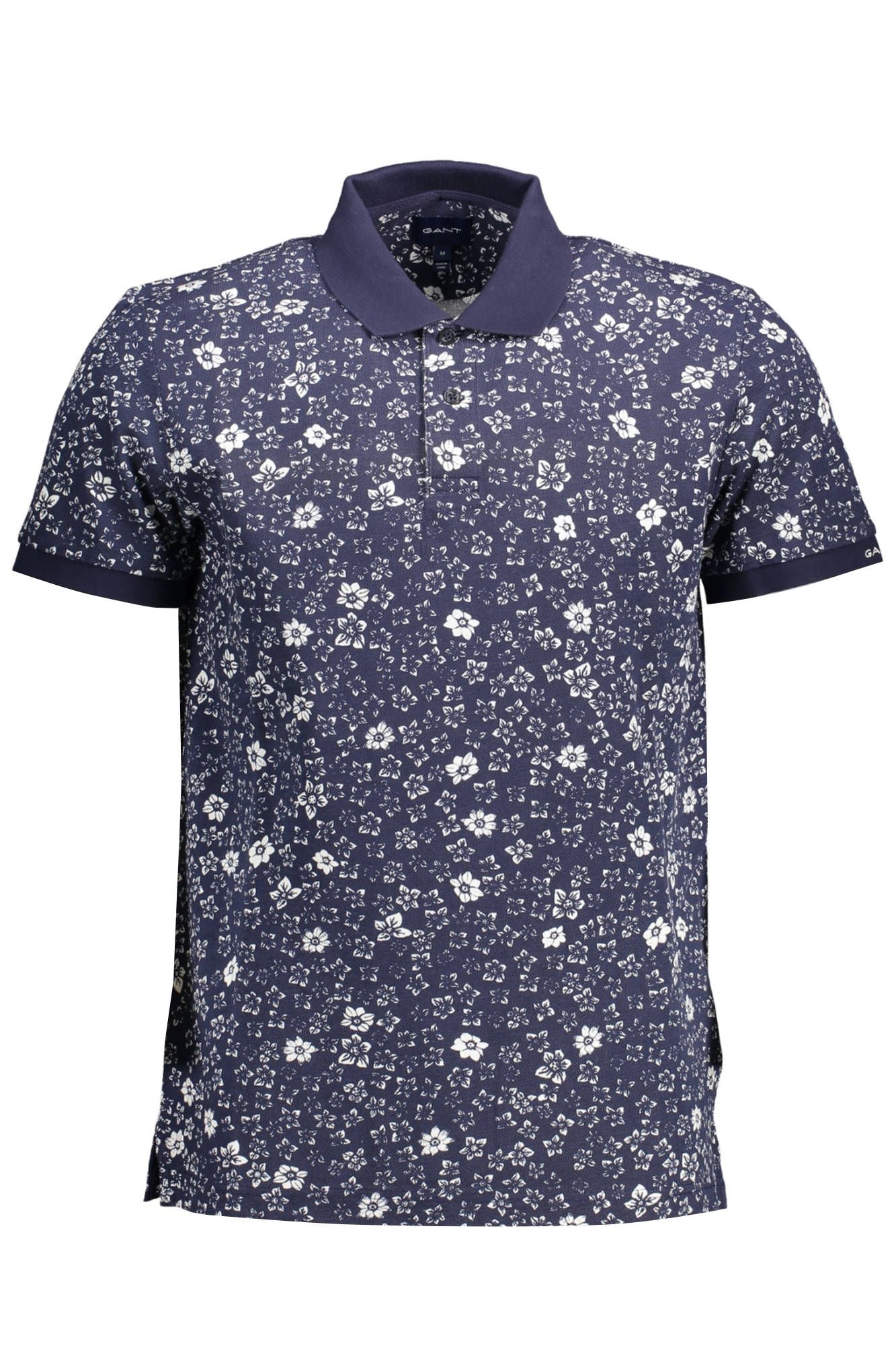 Blaues Baumwoll-Poloshirt