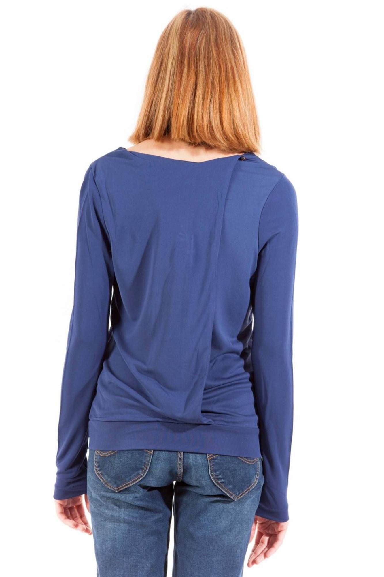 Blaue Viskose Tops & T-Shirt