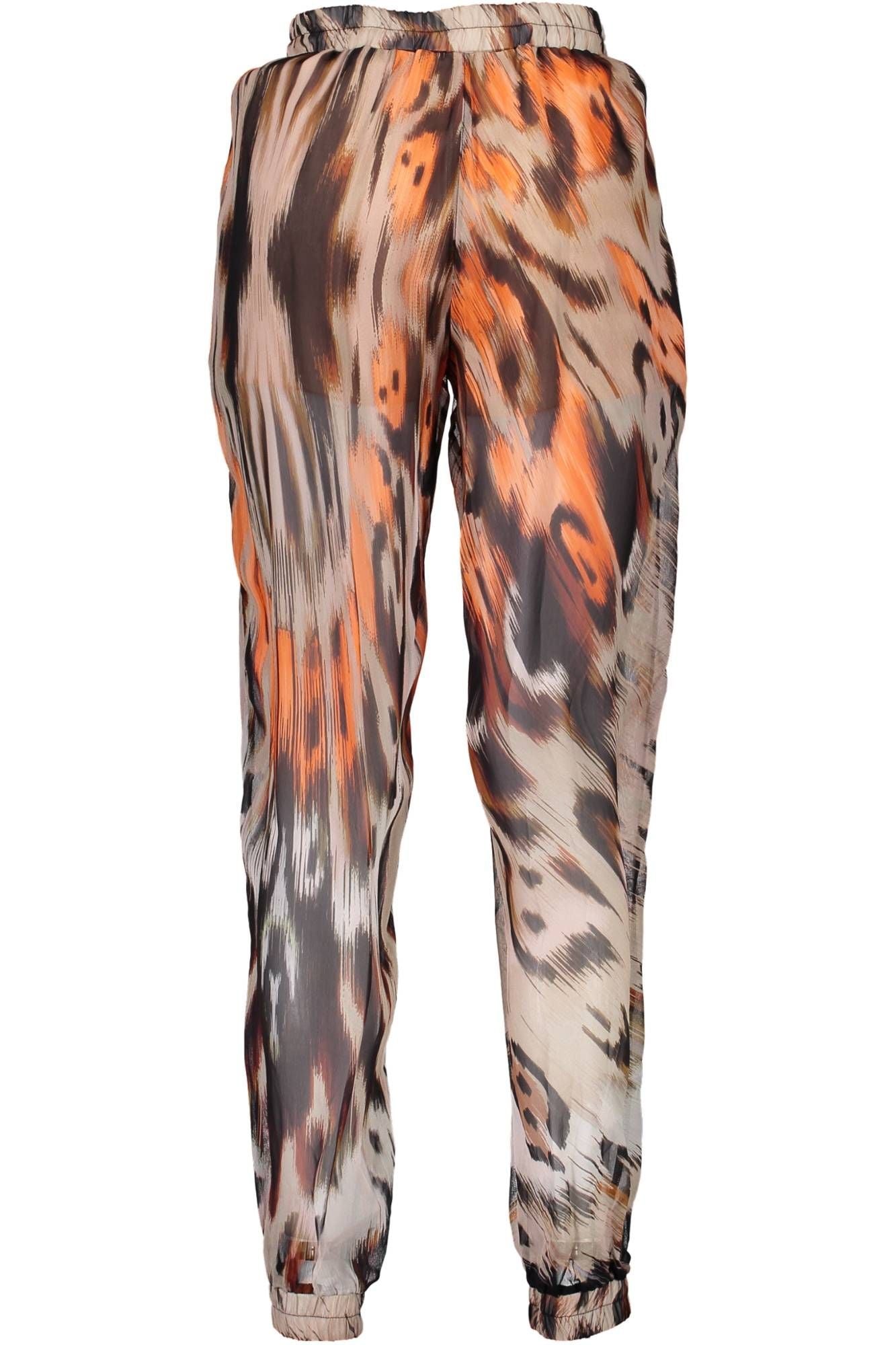 Orangefarbene Viskose Jeans & Hose