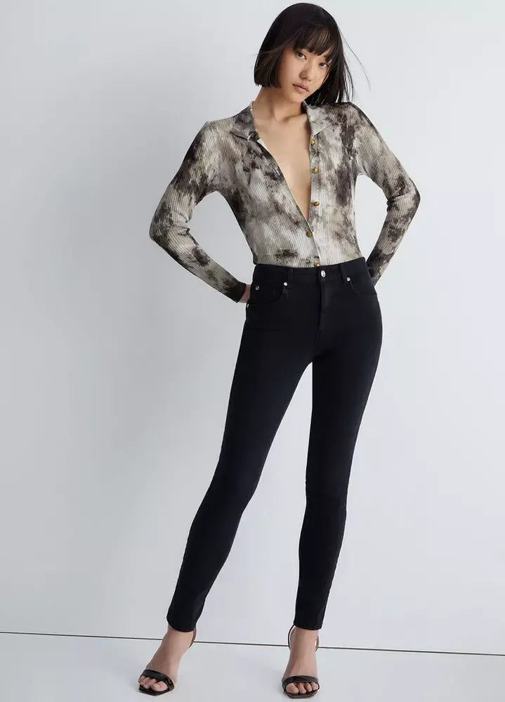 Schwarze Baumwolljeans & Hose
