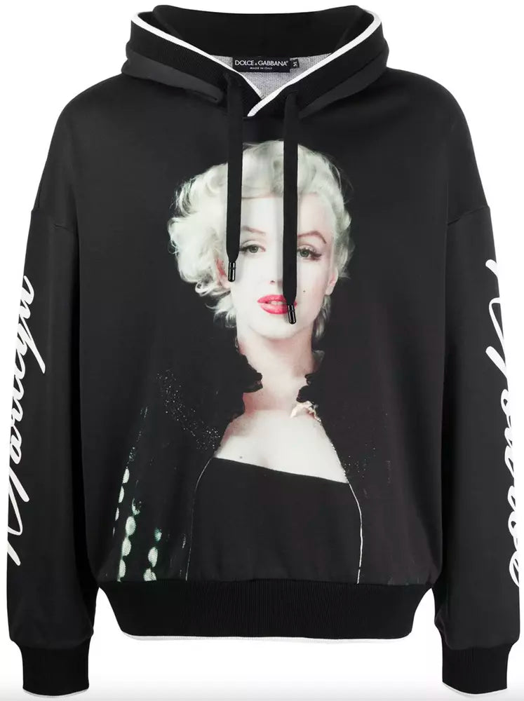 Schwarzer Baumwollpullover