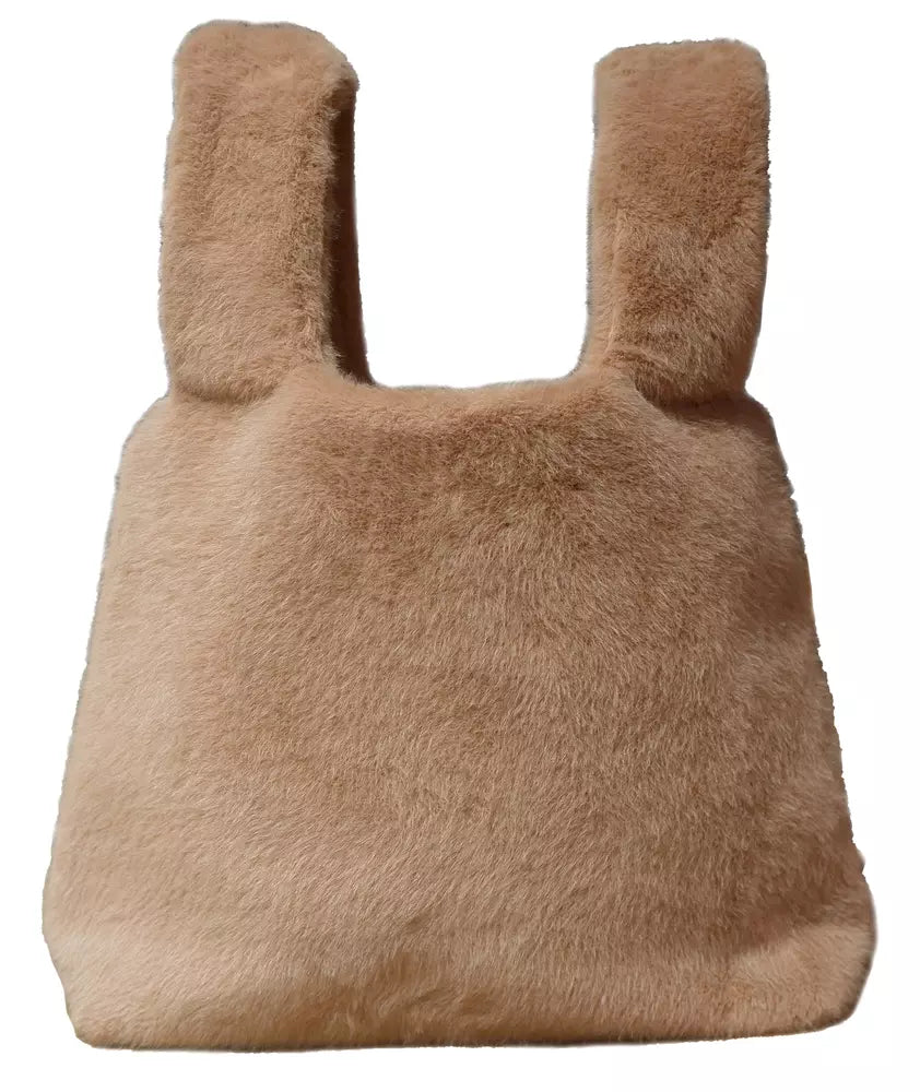 Braune Polyester-Umhängetasche