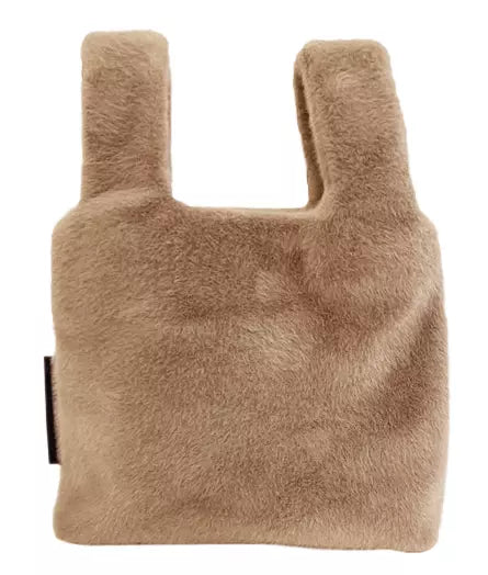 Braune Polyester-Umhängetasche