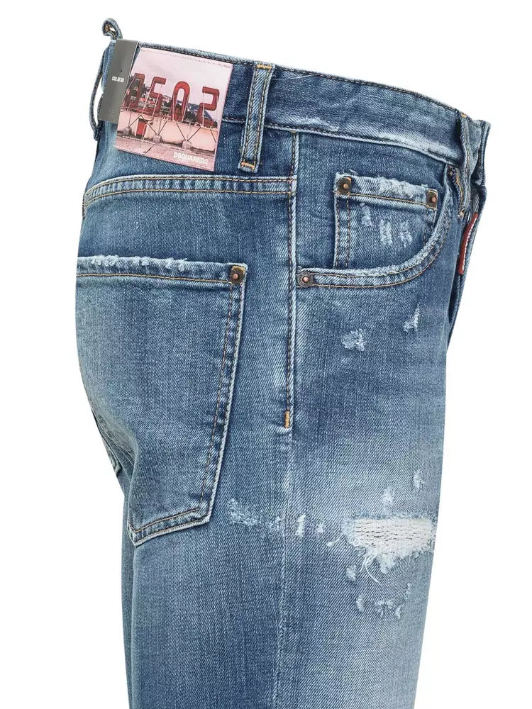 Blaue Baumwolljeans & Hose