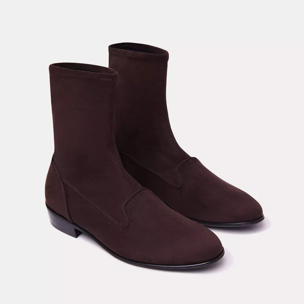 Braune Lederstiefelette