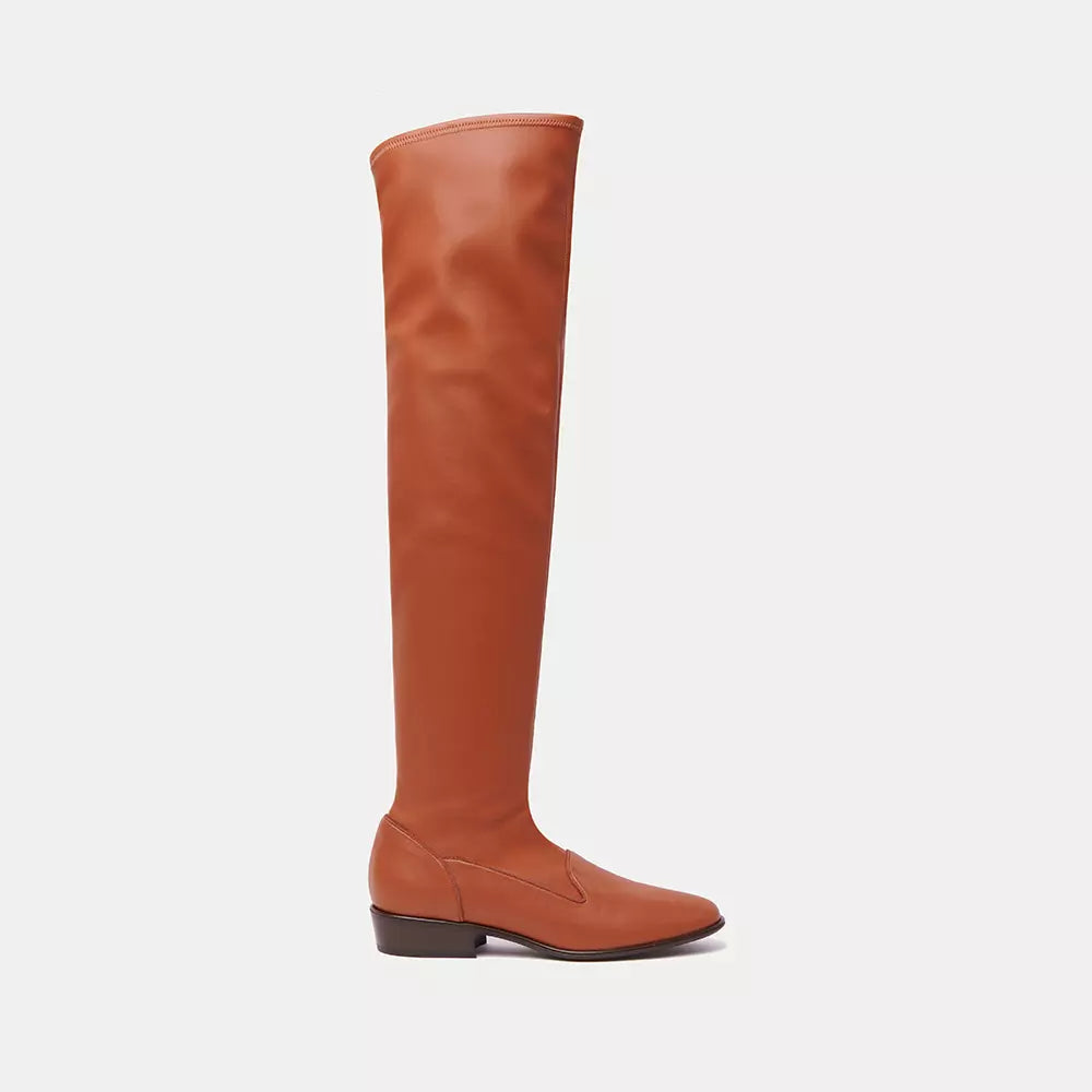 Brauner Lederstiefel