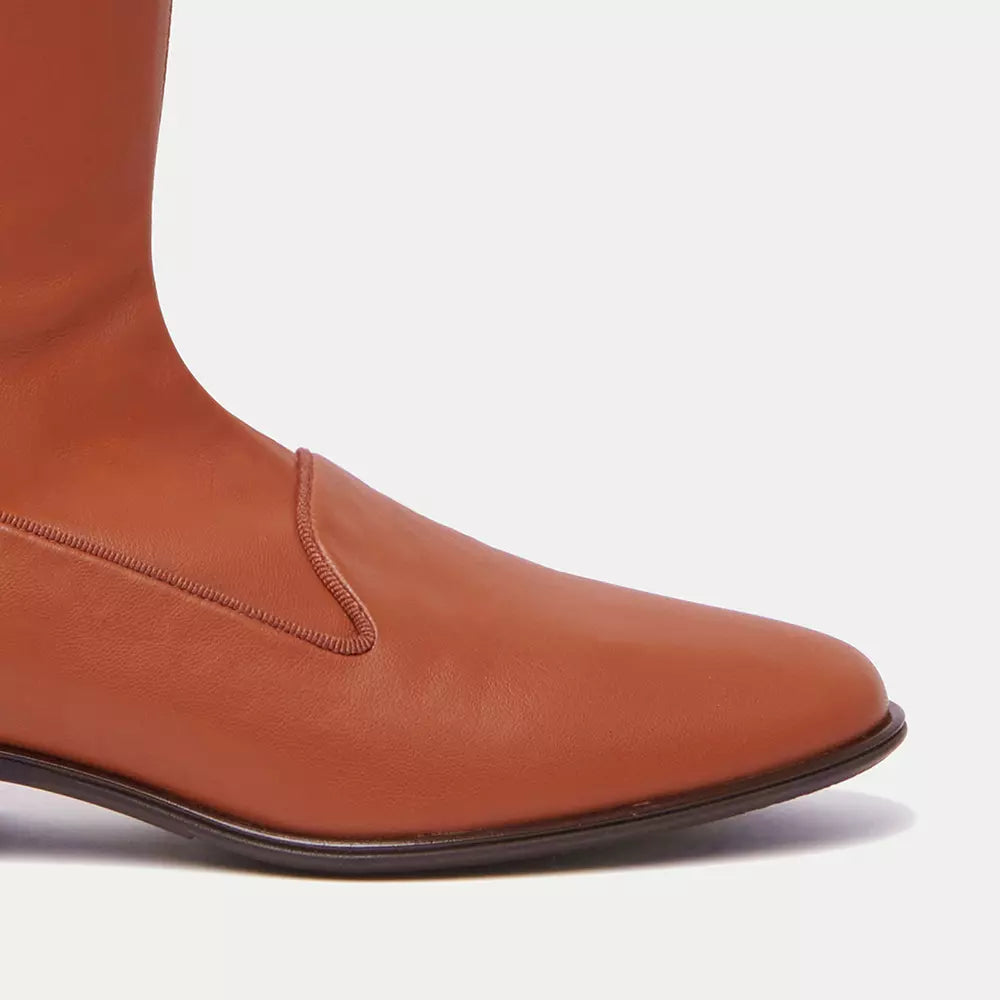 Brauner Lederstiefel