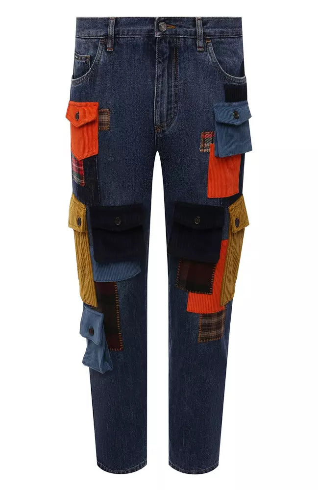 Blaue Baumwolljeans & Hose
