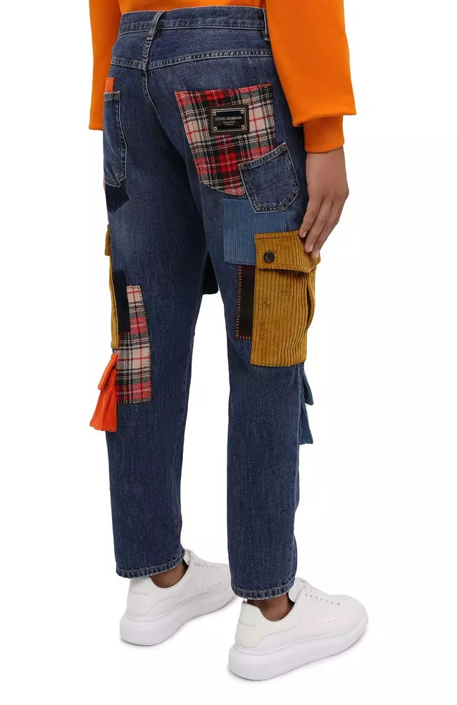 Blaue Baumwolljeans & Hose