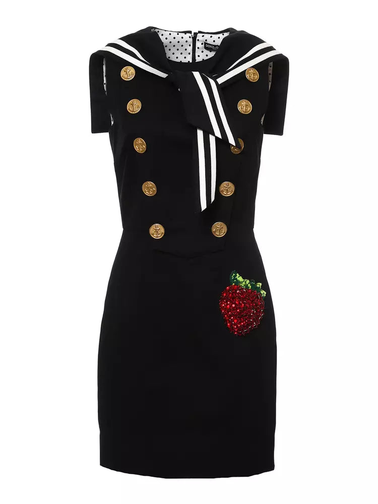 Schwarzes Baumwollkleid