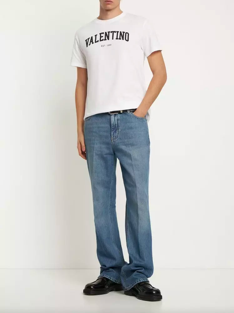 T-Shirt aus weißer Baumwolle