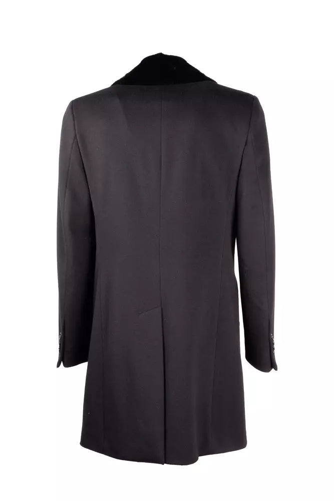 Schwarze Vergine Jacke aus Wolle